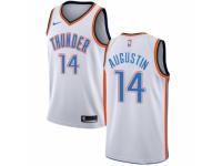 Men Nike Oklahoma City Thunder #14 D.J. Augustin White Home NBA Jersey - Association Edition
