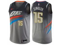 Men Nike Oklahoma City Thunder #15 Kyle Singler  Gray NBA Jersey - City Edition