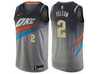 Men Nike Oklahoma City Thunder #2 Raymond Felton  Gray NBA Jersey - City Edition