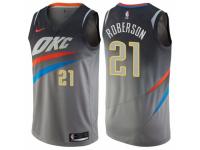 Men Nike Oklahoma City Thunder #21 Andre Roberson  Gray NBA Jersey - City Edition