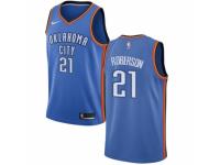 Men Nike Oklahoma City Thunder #21 Andre Roberson  Royal Blue Road NBA Jersey - Icon Edition