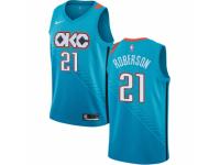 Men Nike Oklahoma City Thunder #21 Andre Roberson  Turquoise NBA Jersey - City Edition