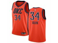 Men Nike Oklahoma City Thunder #34 Ray Allen Orange  Jersey - Earned Edition