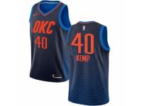 Men Nike Oklahoma City Thunder #40 Shawn Kemp  Navy Blue NBA Jersey Statement Edition