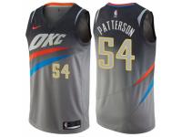 Men Nike Oklahoma City Thunder #54 Patrick Patterson  Gray NBA Jersey - City Edition