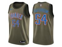 Men Nike Oklahoma City Thunder #54 Patrick Patterson Swingman Green Salute to Service NBA Jersey