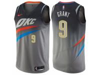 Men Nike Oklahoma City Thunder #9 Jerami Grant  Gray NBA Jersey - City Edition