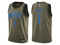 Men Nike Orlando Magic #1 Jonathan Isaac Swingman Green Salute to Service NBA Jersey