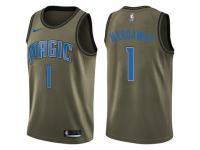 Men Nike Orlando Magic #1 Penny Hardaway Swingman Green Salute to Service NBA Jersey