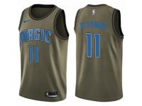 Men Nike Orlando Magic #11 Bismack Biyombo Swingman Green Salute to Service NBA Jersey