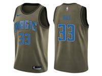 Men Nike Orlando Magic #33 Grant Hill Swingman Green Salute to Service NBA Jersey