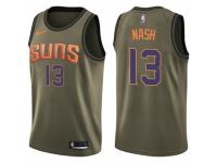 Men Nike Phoenix Suns #13 Steve Nash Swingman Green Salute to Service NBA Jersey