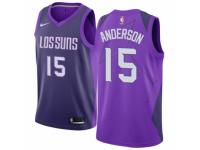 Men Nike Phoenix Suns #15 Ryan Anderson Purple NBA Jersey - City Edition