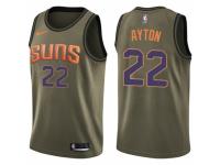 Men Nike Phoenix Suns #22 Deandre Ayton Swingman Green Salute to Service NBA Jersey