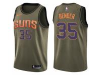 Men Nike Phoenix Suns #35 Dragan Bender Swingman Green Salute to Service NBA Jersey