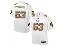 Men Nike Pittsburgh Steelers #53 Maurkice Pouncey White-Gold Game Jersey