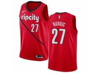 Men Nike Portland Trail Blazers #27 Jusuf Nurkic Red  Jersey - Earned Edition