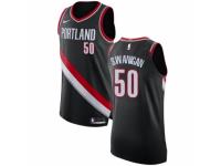 Men Nike Portland Trail Blazers #50 Caleb Swanigan Black Road NBA Jersey - Icon Edition