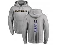 Men Nike Ray Lewis Ash Backer - NFL Baltimore Ravens #52 Pullover Hoodie