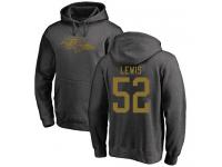 Men Nike Ray Lewis Ash One Color - NFL Baltimore Ravens #52 Pullover Hoodie