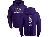 Men Nike Ray Lewis Purple Backer - NFL Baltimore Ravens #52 Pullover Hoodie