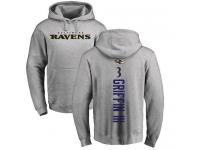 Men Nike Robert Griffin III Ash Backer - NFL Baltimore Ravens #3 Pullover Hoodie