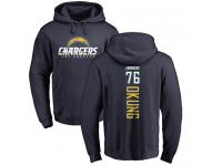 Men Nike Russell Okung Navy Blue Backer - NFL Los Angeles Chargers #76 Pullover Hoodie