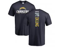 Men Nike Russell Okung Navy Blue Backer - NFL Los Angeles Chargers #76 T-Shirt