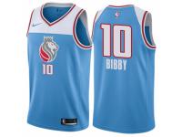 Men Nike Sacramento Kings #10 Mike Bibby  Blue NBA Jersey - City Edition