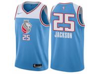 Men Nike Sacramento Kings #25 Justin Jackson  Blue NBA Jersey - City Edition