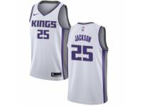 Men Nike Sacramento Kings #25 Justin Jackson White NBA Jersey - Association Edition