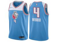 Men Nike Sacramento Kings #4 Chris Webber  Blue NBA Jersey - City Edition
