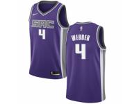 Men Nike Sacramento Kings #4 Chris Webber Purple Road NBA Jersey - Icon Edition