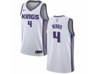 Men Nike Sacramento Kings #4 Chris Webber White NBA Jersey - Association Edition