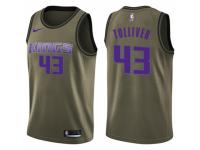 Men Nike Sacramento Kings #43 Anthony Tolliver Swingman Green Salute to Service NBA Jersey