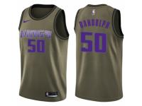 Men Nike Sacramento Kings #50 Zach Randolph Swingman Green Salute to Service NBA Jersey