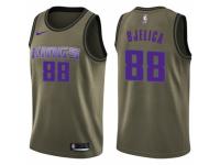 Men Nike Sacramento Kings #88 Nemanja Bjelica Swingman Green Salute to Service NBA Jersey