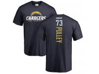 Men Nike Spencer Pulley Navy Blue Backer - NFL Los Angeles Chargers #73 T-Shirt