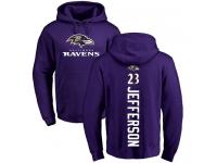 Men Nike Tony Jefferson Purple Backer - NFL Baltimore Ravens #23 Pullover Hoodie