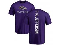Men Nike Tony Jefferson Purple Backer - NFL Baltimore Ravens #23 T-Shirt
