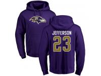 Men Nike Tony Jefferson Purple Name & Number Logo - NFL Baltimore Ravens #23 Pullover Hoodie