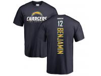Men Nike Travis Benjamin Navy Blue Backer - NFL Los Angeles Chargers #12 T-Shirt