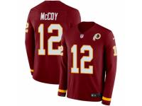 Men Nike Washington Redskins #12 Colt McCoy Limited Burgundy Therma Long Sleeve NFL Jersey