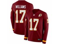 Men Nike Washington Redskins #17 Doug Williams Limited Burgundy Therma Long Sleeve NFL Jersey