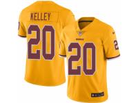 Men Nike Washington Redskins #20 Rob Kelley Elite Gold Rush Vapor Untouchable NFL Jersey