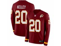 Men Nike Washington Redskins #20 Rob Kelley Limited Burgundy Therma Long Sleeve NFL Jersey