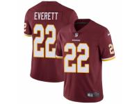 Men Nike Washington Redskins #22 Deshazor Everett Burgundy Red Team Color Vapor Untouchable Limited Player NFL Jersey