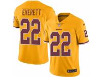 Men Nike Washington Redskins #22 Deshazor Everett Elite Gold Rush Vapor Untouchable NFL Jersey