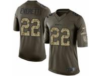 Men Nike Washington Redskins #22 Deshazor Everett Limited Green Salute to Service NFL Jersey