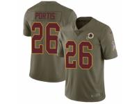Men Nike Washington Redskins #26 Clinton Portis Limited Olive 2017 Salute to Service NFL Jersey
